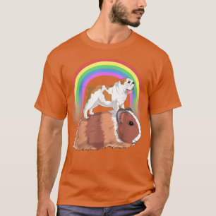 English Bulldog Riding Guinea Pig Funny Bulldog Ra T-Shirt