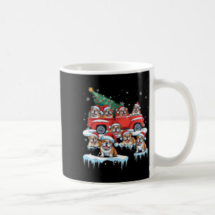English Bulldog Riding Red Truck Ugly Sweater Chri Coffee Mug