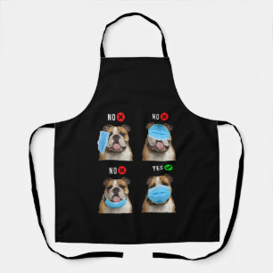 English Bulldog Right Wear Face Mask Tank Top Apron