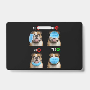 English Bulldog Right Wear Face Mask Tank Top ID Badge