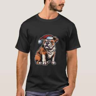 English Bulldog Santa Claus Hat Merry Christmas Do T-Shirt