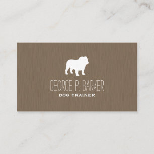 English Bulldog Silhouette Business Card