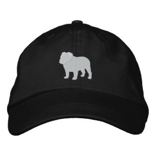 English Bulldog Silhouette   Cool Dog Lover's Embroidered Hat