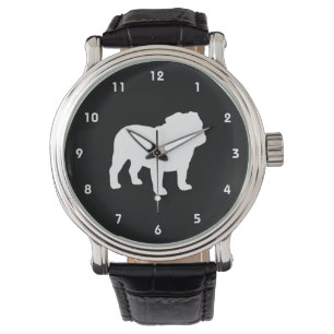 English Bulldog Silhouette Watch