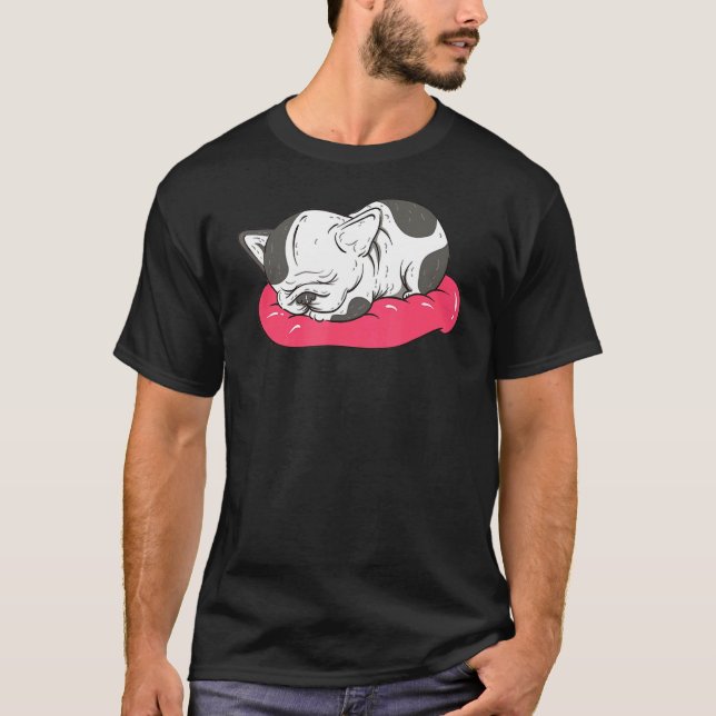 English Bulldog Sleeping Bulldog Pajama Bulldog 2 T-Shirt (Front)