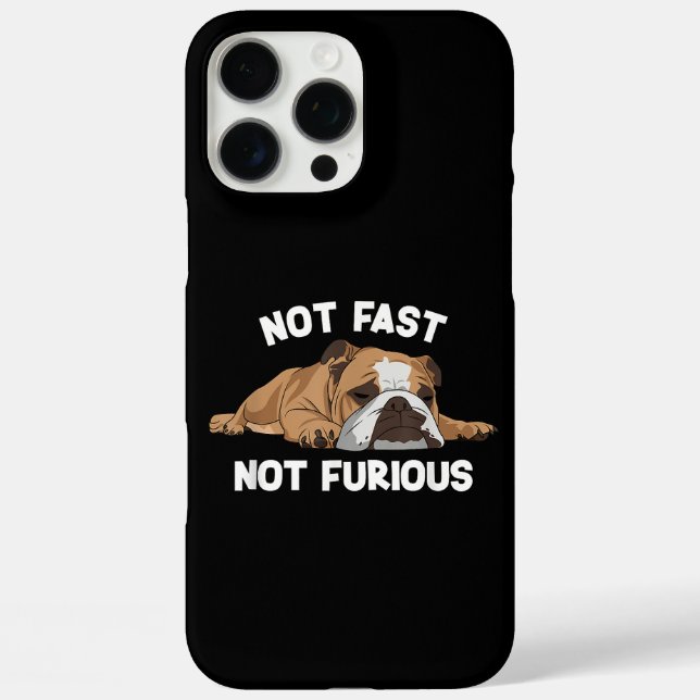 English Bulldog Sleeping Not Fast Not Furious Funn Case-Mate iPhone Case (Back)