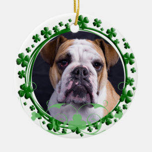 English Bulldog St. Patrick's Day Ornament