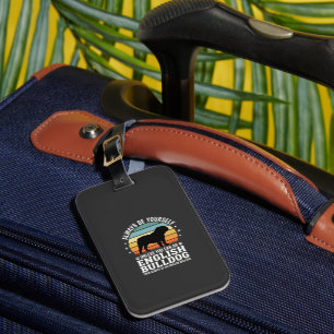 English Bulldog Sunset Be Yourself Dog Luggage Tag