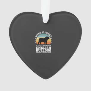 English Bulldog Sunset Be Yourself Dog Ornament
