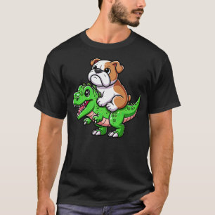 English Bulldog T-Rex Dinosaur Funny Dog Tyrannosa T-Shirt