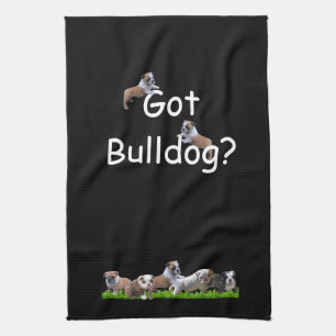 English Bulldog Tea Towel
