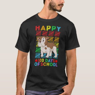 English Bulldog Teacher Student Happy 100 Days of T-Shirt
