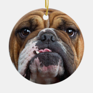 English Bulldog  Throw Pillow Ceramic Tree Decoration