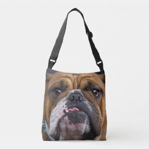 English Bulldog Throw Pillow Crossbody Bag