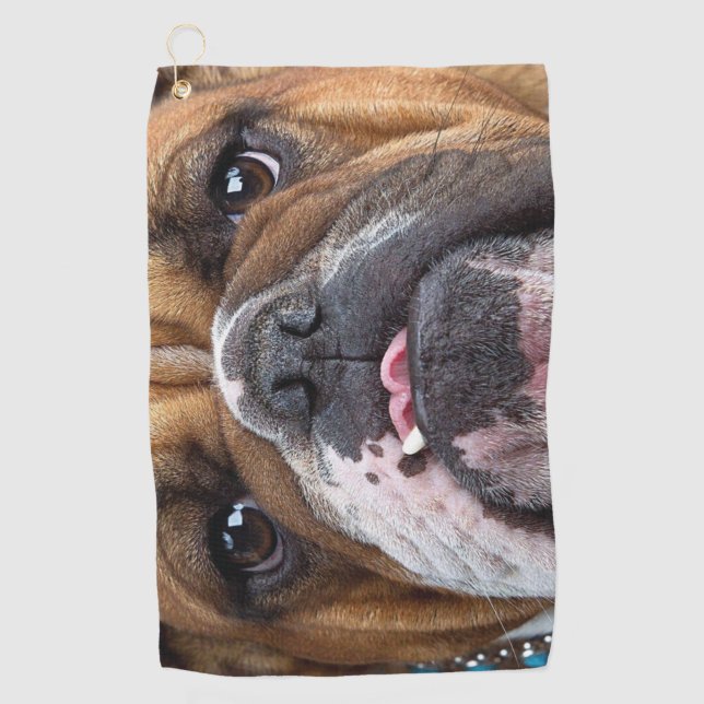 English Bulldog  Throw Pillow Golf Towel (Front)