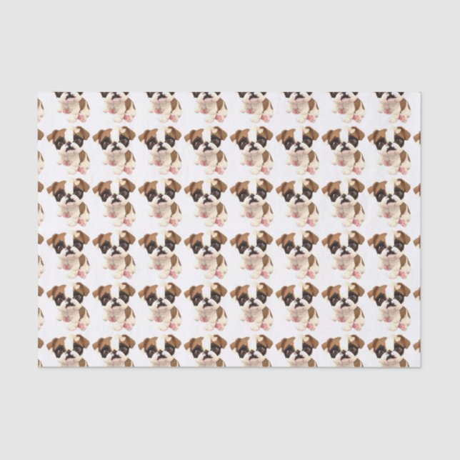 English Bulldog Tissue Wrapping Paper (Front)