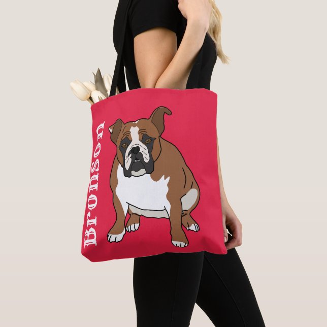 English Bulldog Tote Bag (Close Up)