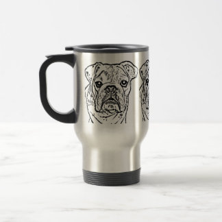 English bulldog travel mug