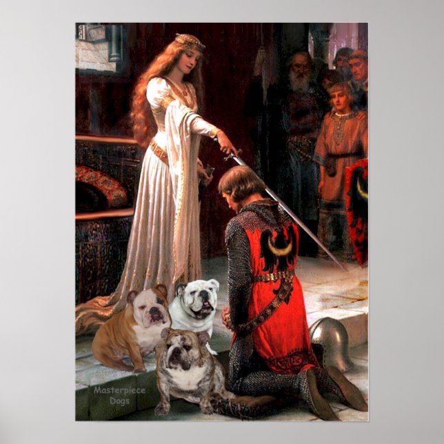 English Bulldog Trio - The Accolade Poster (Front)