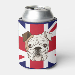 English Bulldog & Union Jack Can Can Cooler