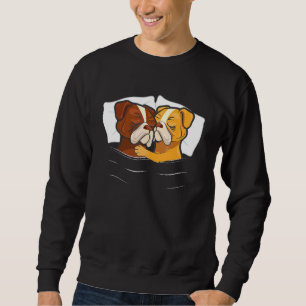 English Bulldog Valentines Day Couples English Bul Sweatshirt
