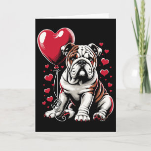 English Bulldog Valentine's Day Dog Owner Valentin Card