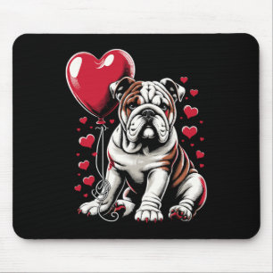 English Bulldog Valentine's Day Dog Owner Valentin Mouse Mat