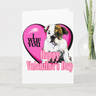 English Bulldog Valentine's Day Gifts Holiday Card
