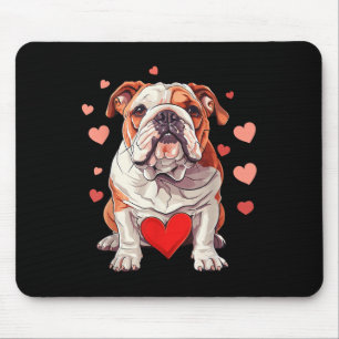 English Bulldog Valentines Day Heart Pet Dog Anima Mouse Mat
