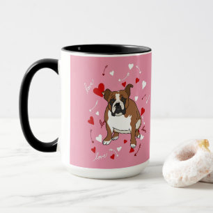 English Bulldog Valentines Day Mug