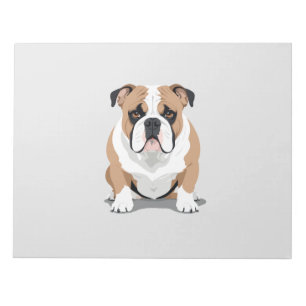 English Bulldog Vector Art illustration  Notepad