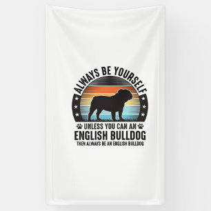 English Bulldog Vintage Sunset Dog Lover Shirt Des Banner