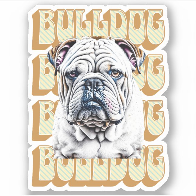 English Bulldog with Retro Font (Front)