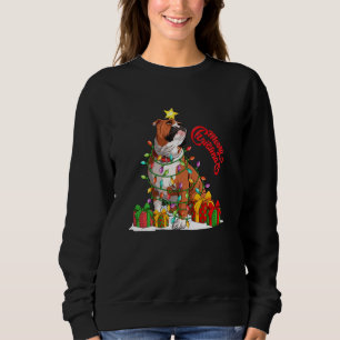 English Bulldog With Santa Hat English Bulldog Xma Sweatshirt