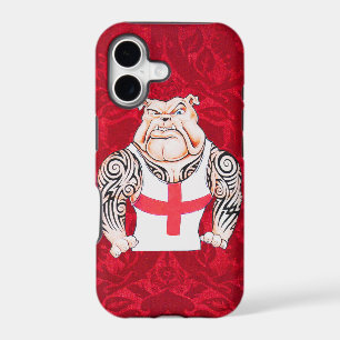 English Bulldog with Tribal Tattoos