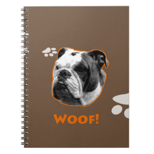 English Bulldog Woof Notebook