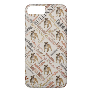 English Bulldog Word Art iPhone 8 Plus/7 Plus Case