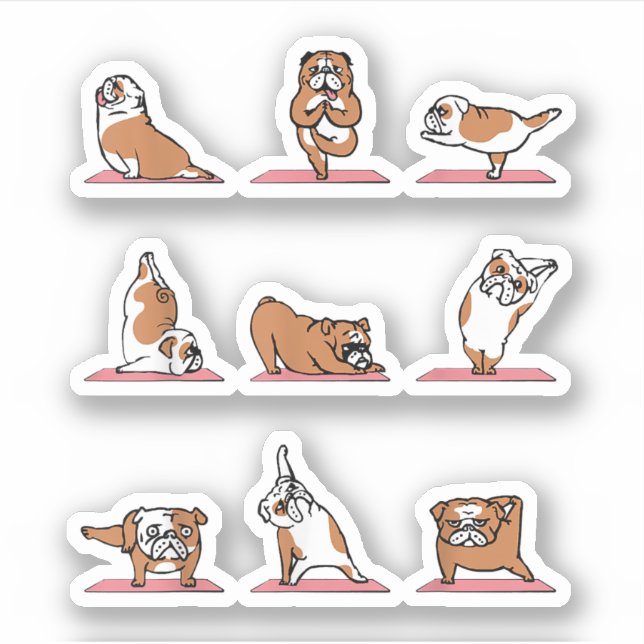 English Bulldog Yoga Puppy Yoga Poses and Meditati (Front)
