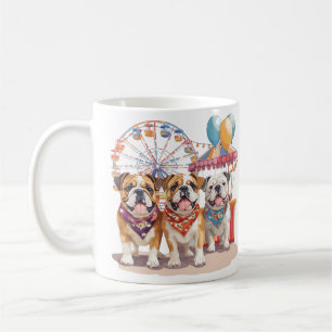 English Bulldogs At A Carnival Coffee Mug