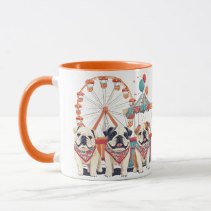 English Bulldogs At A Carnival  Mug