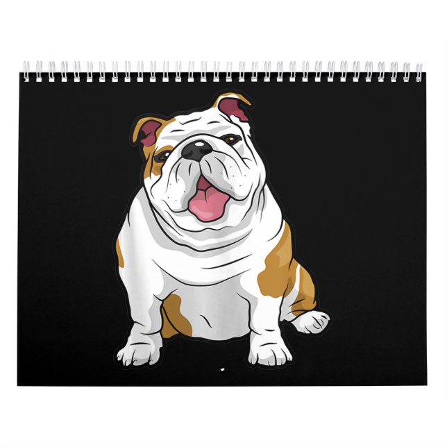 English Bulldogs Awesome Funny Bulldog Pups Dogs Calendar (Cover)