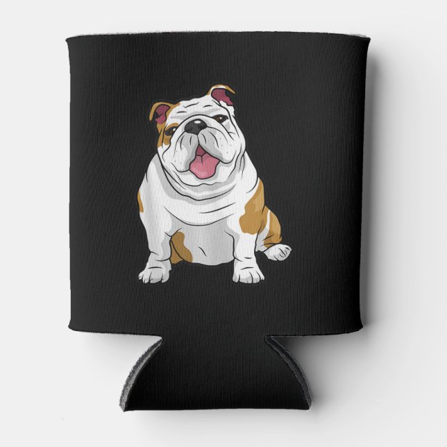 English Bulldogs Awesome Funny Bulldog Pups Dogs Can Cooler (Front)