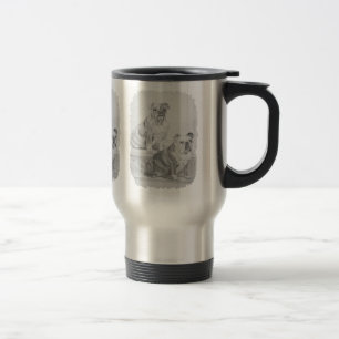 English Bulldogs, Levi and Bella Travel Mug