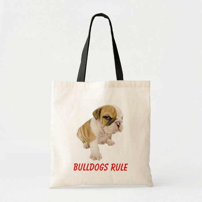 English Bulldogs Rule Puppy Dog  Love  Tote Bag (Front)