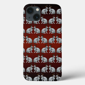English Bunny Frenzy iPad Case (Red/Black)