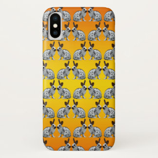 English Bunny Frenzy iPhone X Case (Sunburst)