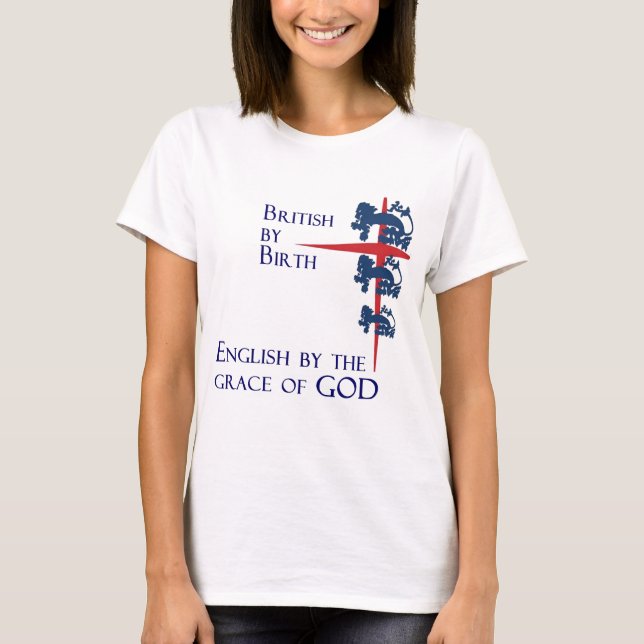 English By the Grace of God Football Fan T-Shirt (Front)