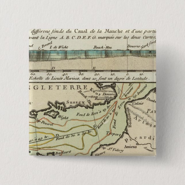 English Channel 15 Cm Square Badge (Front)
