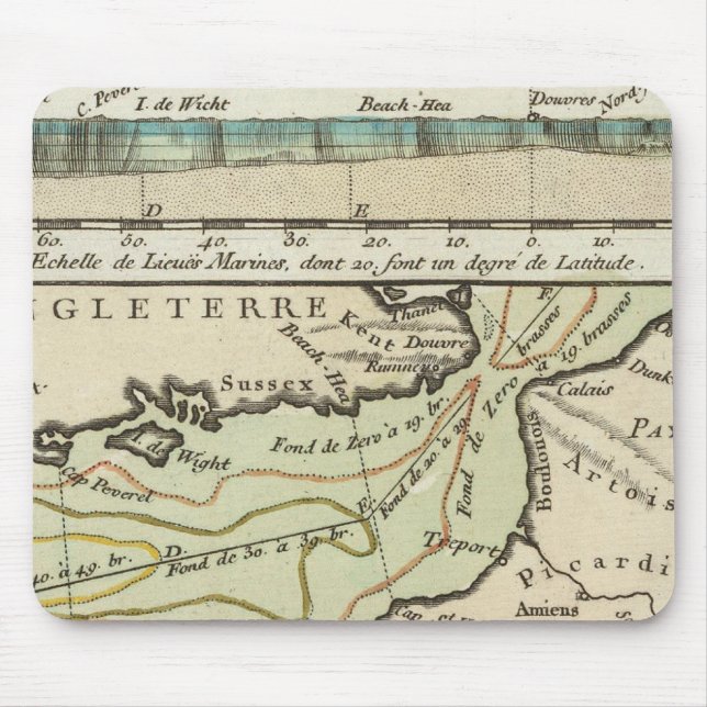 English Channel Mouse Mat (Front)