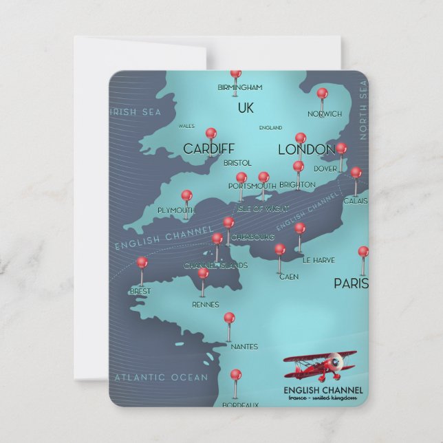 English Channel Nautical Map (Front)